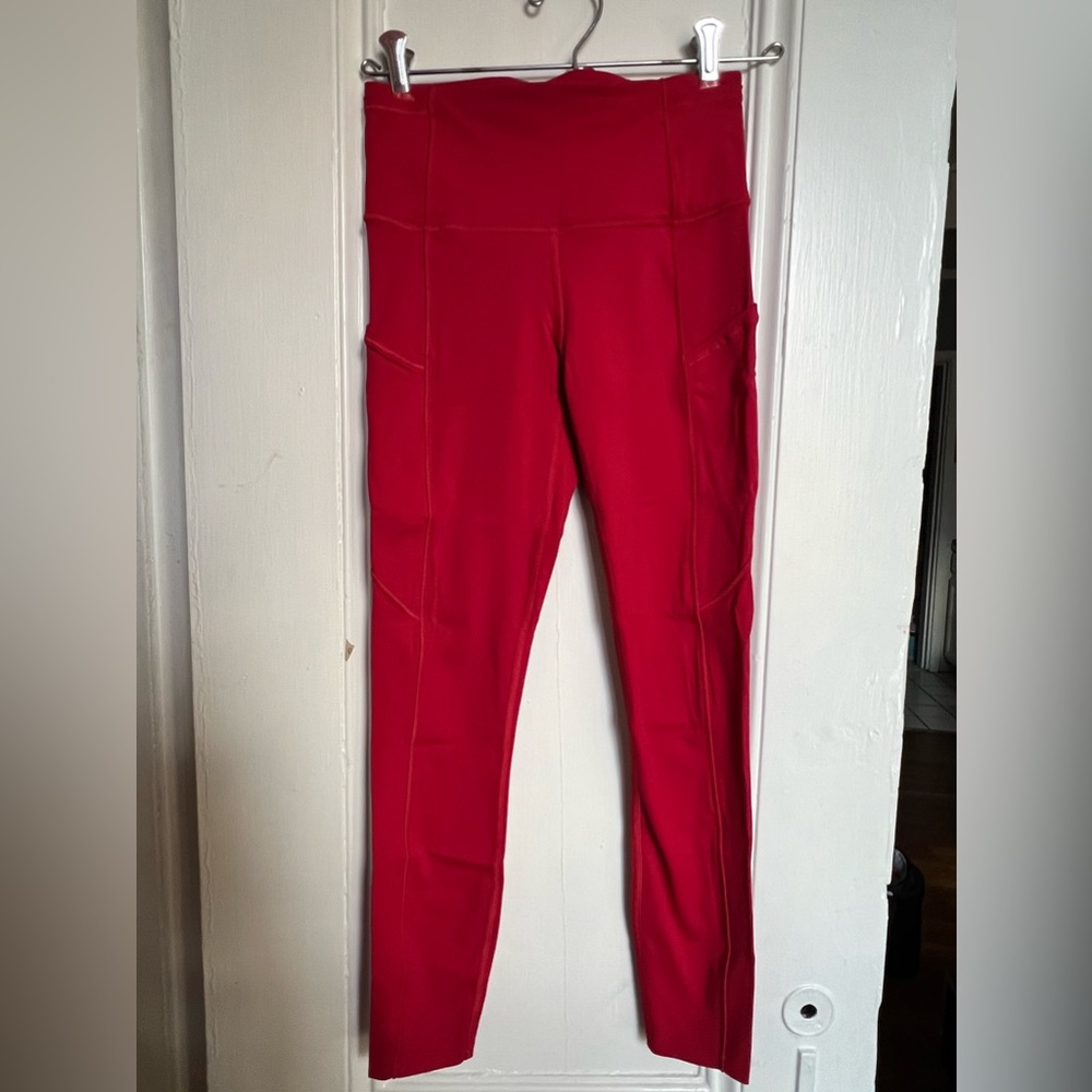 Lululemon fast and free red 25” legging size 4